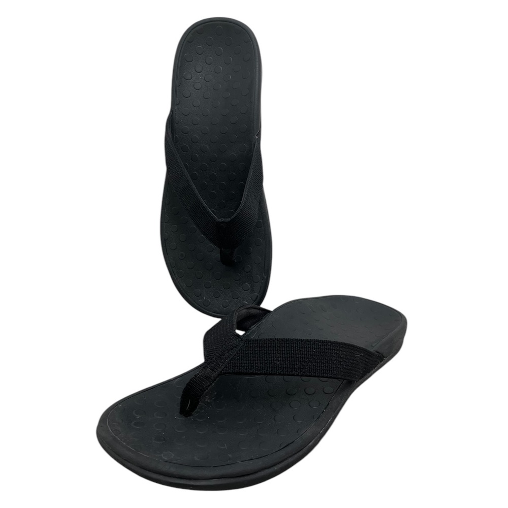 Black Flip Flop Sandal with Arch Support - Great Orthotic Size 9